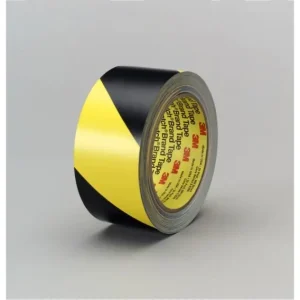 3M Cinta Premium de Vinil con Franjas de Seguridad 5702, Amarillo/Negra, 0.14 mm - 3M Nuevo Modelo