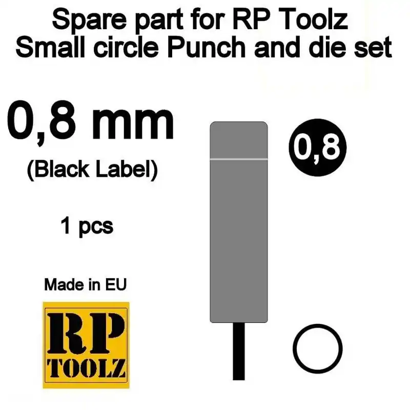 "Punch and die". Cabezal de 0,8 mm. RP TOOLZ RP-PDRD08 Alta Calidad