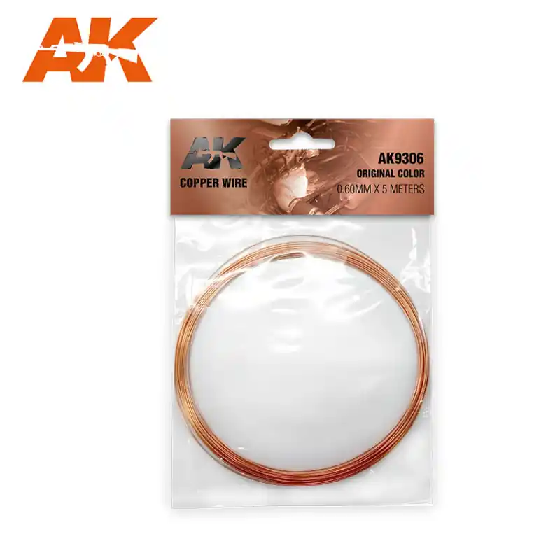 Alambre de cobre 0.6mm x 5 metros. Original. AK INTERACTIVE AK9306 Bestseller