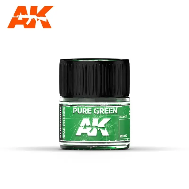 Verde puro (RAL 6037), 10ml. Real Colors. AK INTERACTIVE RC012 Nueva Colección